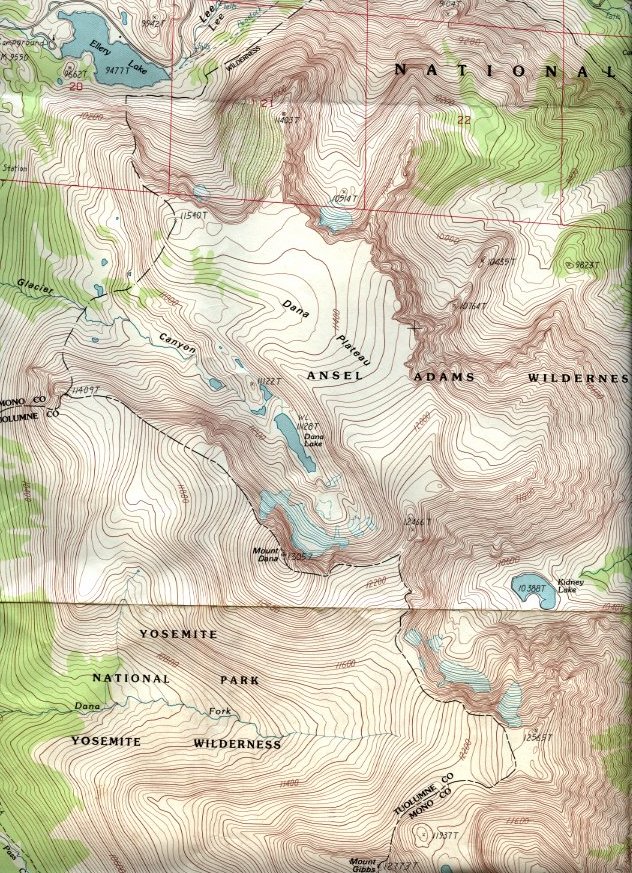 yosemite national park map. in Yosemite National Park.