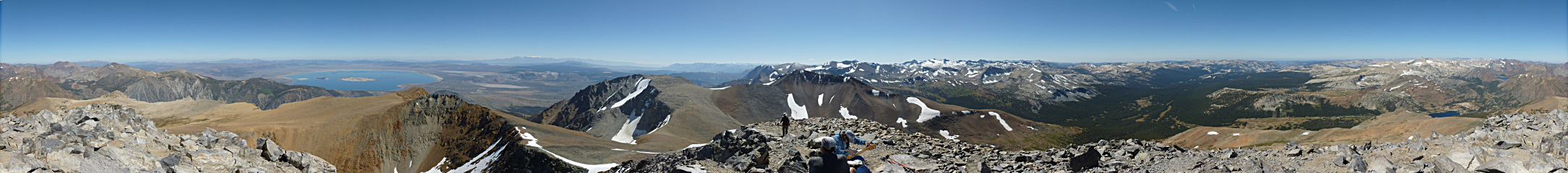 Full 360 degree panorama from top of Mt. Dana.