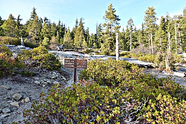 Sign to Glacier Point trail branch.