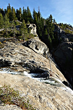 Spillway of Upper Chilnualna Falls.