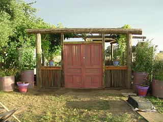 Entry doors of new garden entrance