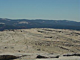 The broad top of Half Dome
