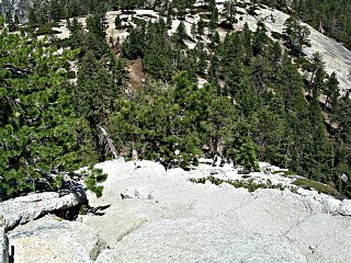 Looking back down the steps