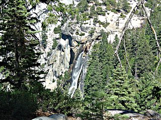 Looking down at Nevada Falls from the Panorama Trail