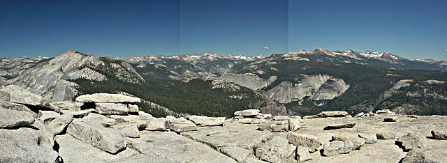 A panaroma looking up the Merced River Valley toward the east