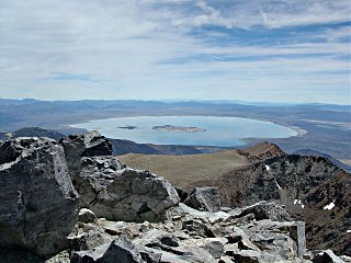 View of Mono Lake from the top of Mt. Dana.