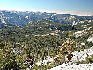 Clouds Rest and Half Dome from Mt. Hoffman trail