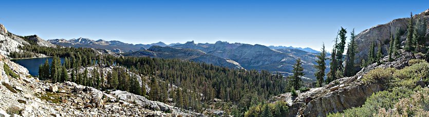 Panorama from above May Lake