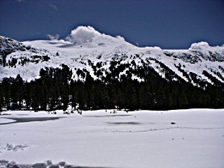 Mt. Dana from parking lot near Tioga Pass entrance on May 29, 2008, after a snowstorm.